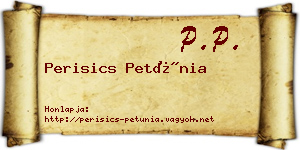 Perisics Petúnia névjegykártya